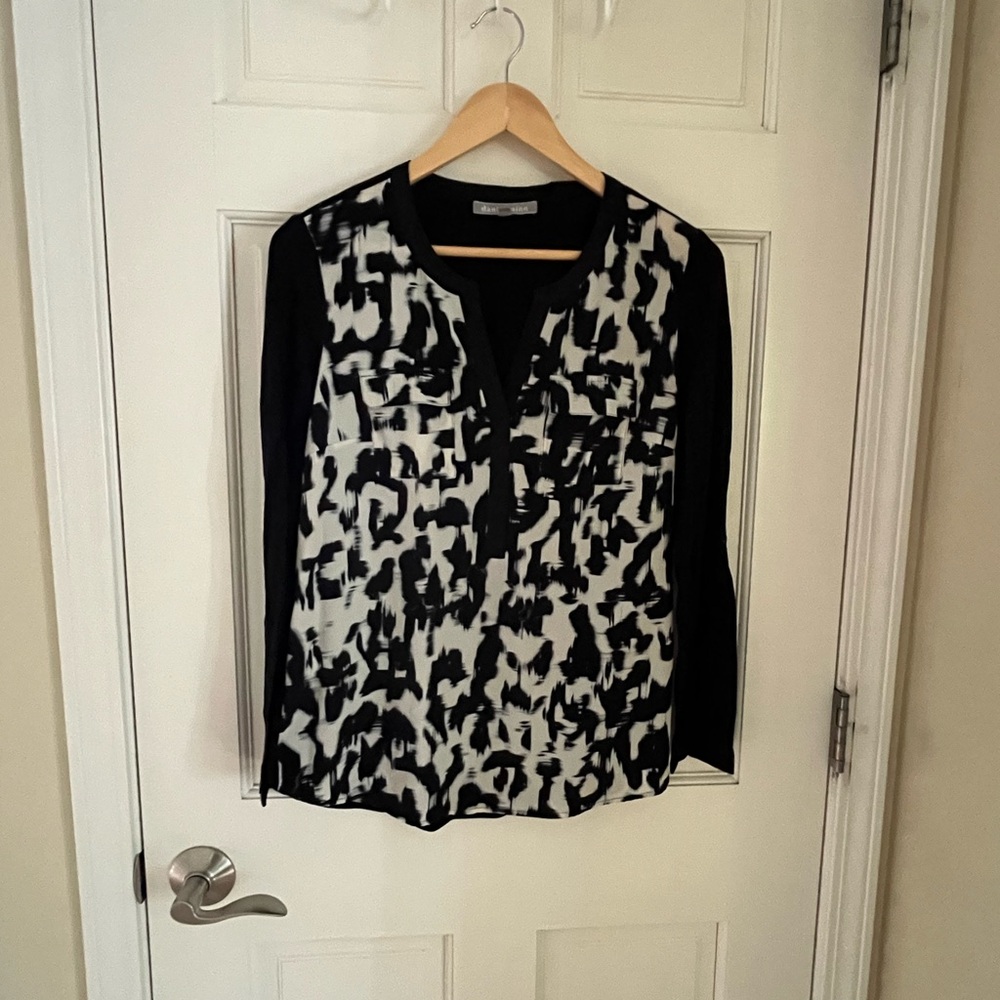 Stitch Fix: Daniel Rainn Gunther Abstract Print Mixed Material Top